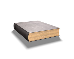 Closed old book, 3D illustration