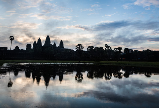 Stunning sunrise over Angkor Wat in Siem Reap, Cambodia