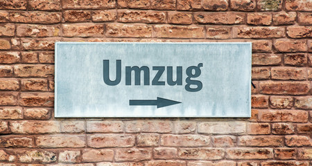 Schild 225 - Umzug