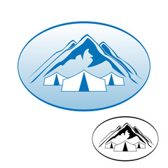 Logo rest in the mountains