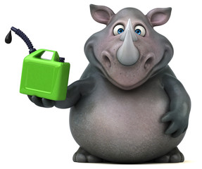 Fun rhinoceros - 3D Illustration