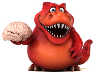 Naklejka premium Fun dinosaur - 3D Illustration