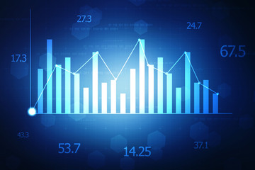 Stock market online business concept. business Graph 