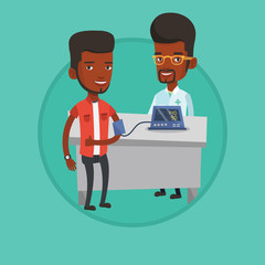 Blood pressure measurement vector illustration.