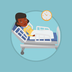 Woman with neck injury vector illustration.