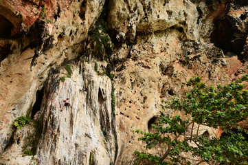 Caves in a mountain 