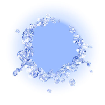  Realistic water splash. Vector illustration.