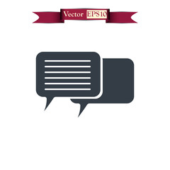 Speech bubbles icon. vector illustration with soft shadow on a gray background
