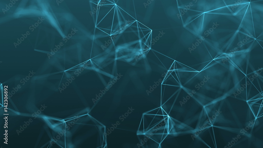Poster 4k abstract futuristic technology background with lines and dots