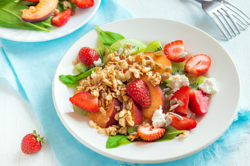 fruit salad with homemade granola