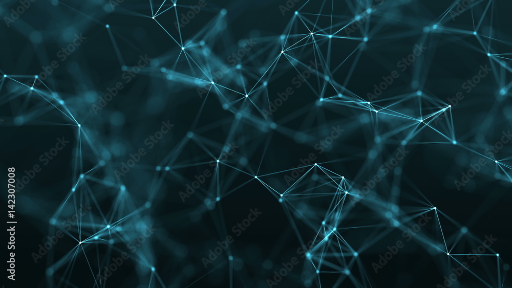 Poster 4k abstract color geometrical background with lines and dots