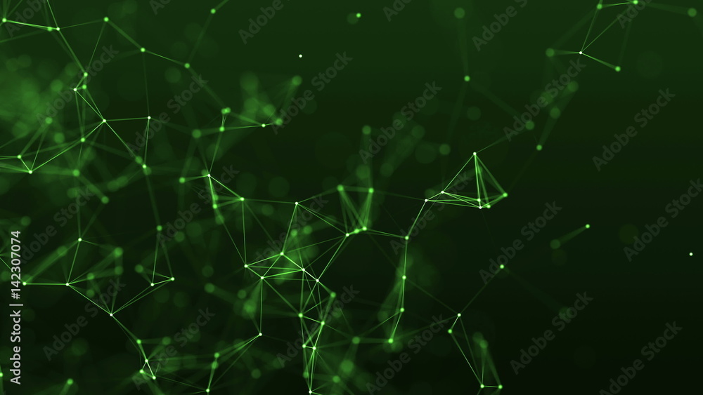 Poster 4k abstract color geometrical background with lines and dots