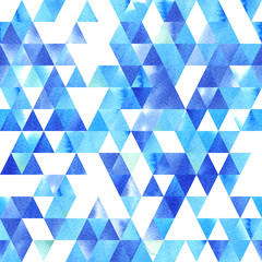 watercolor triangle seamless pattern