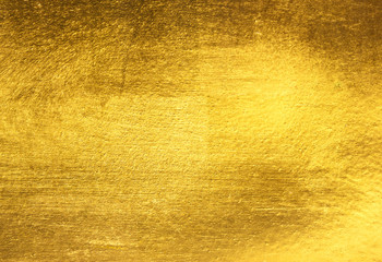 Shiny yellow leaf gold foil texture