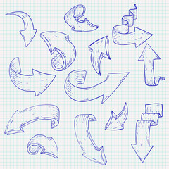 Arrows. Hand drawn sketch