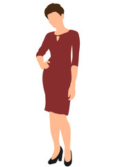 Fototapeta premium Vector, illustration, woman without face