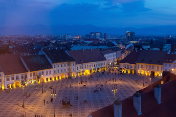 Sibiu / Hermannstadt - Romania, at blue hour