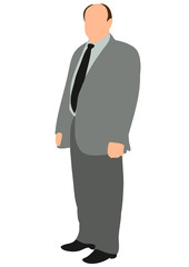 Vector, illustration, male bald