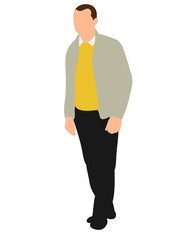 Vector, illustration, men