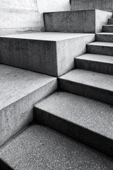 Modern concrete staircase as abstract architectureal background