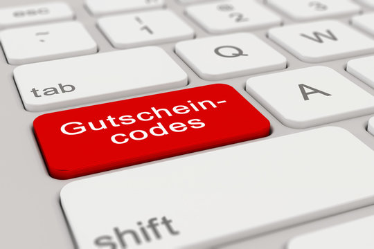 Tastatur - Gutscheincodes - rot