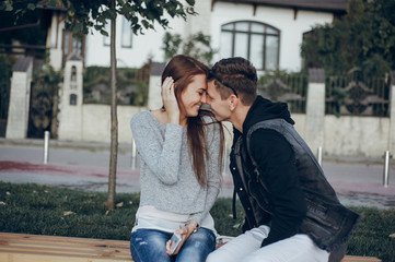 Fototapeta premium couple in the city