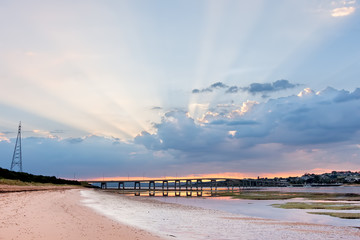 Phillip Island Bridge at sunrise. Melbourne, Victoria, Australia