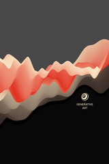 Abstract wavy background for banner, flyer, book cover, poster. Dynamic Effect.