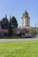 Fototapeta premium Beautiful main building of Beverly Hills city hall
