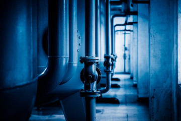 interior view of a steel factory,steel industry in city of China.