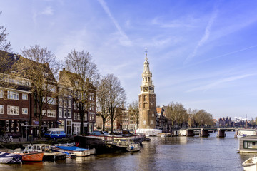 Fototapeta na wymiar Montelbaanstoren, Amsterdam