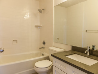 contemporary white bathroom