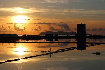 Tramonto alle Saline di trapani