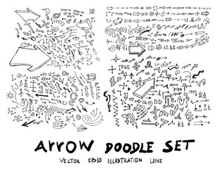 Obraz premium Vector hand drawn arrows set eps10