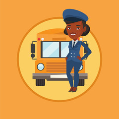 School bus driver vector illustration