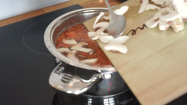 pieczarki w zupie 