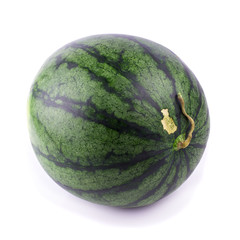 Ripe watermelon on a white background