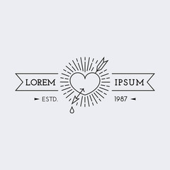 Logo in outline style