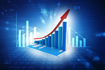 Fototapeta na wymiar Stock market online business concept. business Graph 