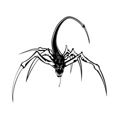 A terrible mutant. The beast is a predator. Vector illustration.