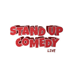 red brick stand up comedy cartoon theme vector illustration