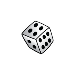 white dice risk taker gamble vector art