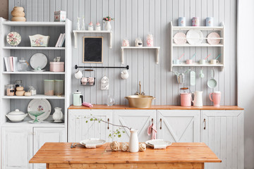 beautiful house, interior, view of the kitchen.