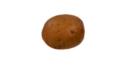 One potato isolated on white background
