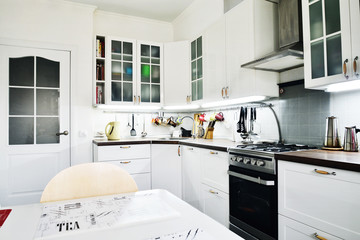 Interior of the kitchen in Scandinavian style