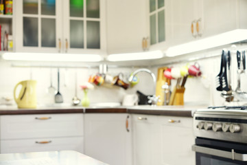 Modern kitchen with railings system