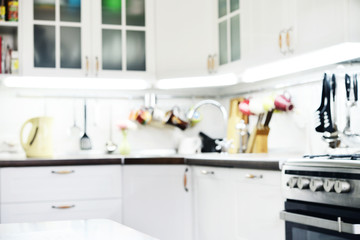 Modern kitchen with railings system