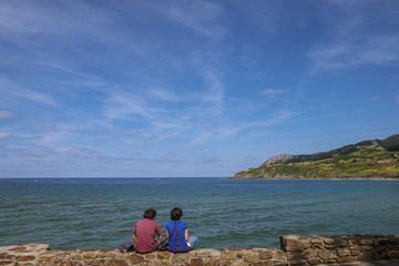 Coastline of Bermeo, small fisherman village