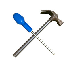 Claw Hammer and Screwdriver