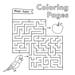 Cartoon Parrot Maze Game
